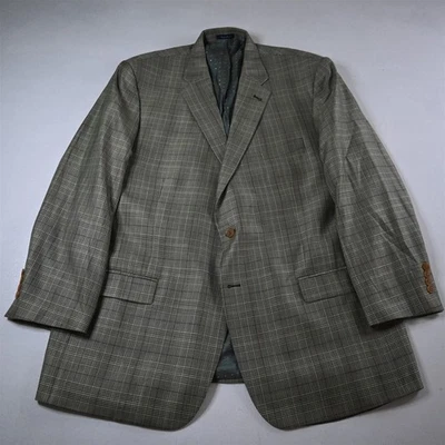 Blazer Traje Chaqueta Abrigo Deportivo Turnbury 50L Verde Glenn Check Lana Seda Para Hombre Foto 1 de 4