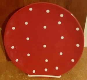 Plato de ensalada Maxwell & Williams SPRINKLE ROJO, 8 1/8", excelente - Imagen 1 de 6