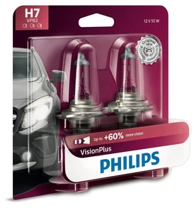 Philips VisionPlus Headlight Bulbs Pack of 2 High Performance Clear 60 More V... - Picture 1 of 6