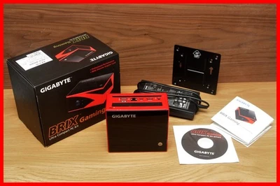 GIGABYTE BRIX Gaming Mini PC GB-BXA8G 8GB RAM 250GB SSD WiFi/BT Win 10 w/PSU - Image 1 of 4