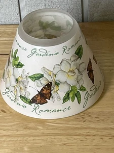 tea light candle lamp shade Floral Butterflies Gardenia Ceramic Small Lamp Share - Picture 1 of 9