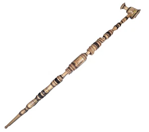 Vintage Wood Cigarette Holder 36" Long Hand Carved Soviet Russian USSR - Picture 1 of 16