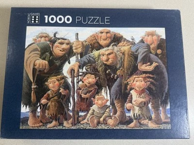 Troll Family Jigsaw Puzzle 1000 pc #1070 Brian Pilkington Nordic Games 2013 - Image 1 of 4