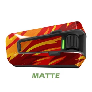 For Cardo Packtalk Neo Edge Pro Wrap Stickers Matte Decal Red Blaze - Picture 1 of 4