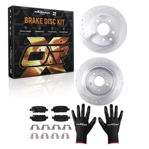 Rear Drilled Brake Rotors+Ceramic Pads Kit for Nissan Juke/Sentra/Altima/Maxima - Picture 1 of 13