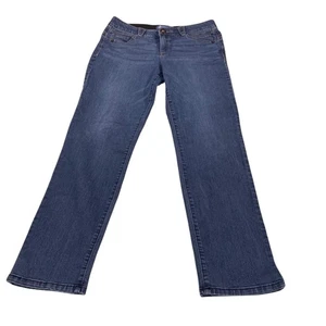 Democracy Womens "Ab" solution Dark Wash Staright Leg Jeans 10 Stretch Casual - Picture 1 of 9