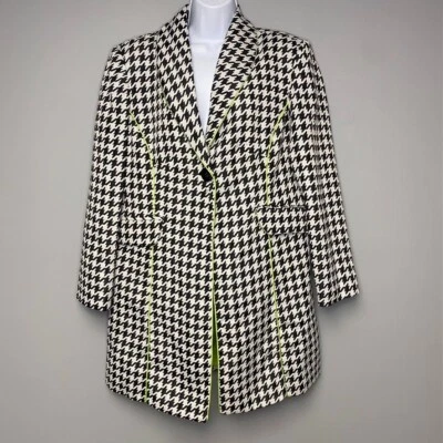 Chaqueta de chaquetón retro vintage AS.HRO pata de gallo verde neón para mujer talla 16 Foto 1 de 4