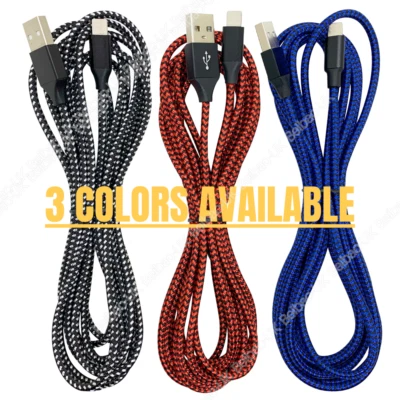 3 Pack 10Ft USB Charger Cable For Apple iPhone 14 13 12 11 XR 8 7 Charging Cord - Image 1 of 4