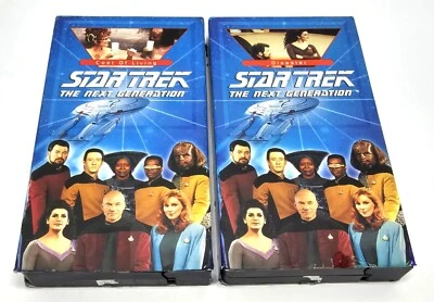 Star Trek The Next Generation Disaster VHS 1996 & Cost Of Living VHS 1997 Bundle - Image 1 of 4