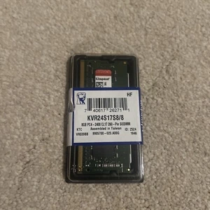 Kingston KVR24S17S8/8 8 GB 2400 MHz DDR4 Non-ECC CL17 SODIMM 1R x8 RAM Memory  - Picture 1 of 3