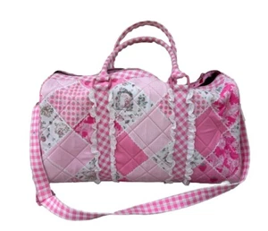 Strawberry Shortcake x Dolls Kill Patchwork Quilted Weekender Duffle Bag USED - Picture 1 of 18