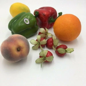 10 piezas Vintage Artificial Imitación Frutas Verduras Decoración del Hogar Accesorios Realistas Decoración  - Imagen 1 de 6