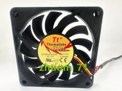1PC Thermaltake Fan TT-7010A FD127010HB 12V 0.36A 7CM 7010 Inverter cooling fan - Image 1 of 3