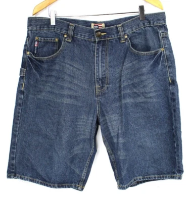 Pantalones Cortos de Carpintero Phat Farm 36 Azul Sueltos Denim Patinador Hip Hop Y2K De Colección Foto 1 de 4