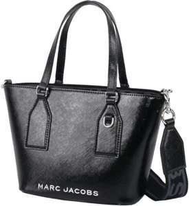 Marc Jacobs Small Black Saffiano Leather Tote Crossbody Bag Purse $350 - Picture 1 of 6