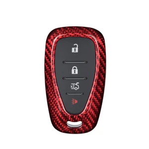 Funda rígida roja de fibra de carbono para llavero inteligente para Chevrolet Chevy - Imagen 1 de 9