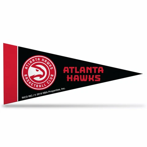 6 Atlanta Hawks Mini Pennants. . Felt. 4" x 9"   #225/802 Cover