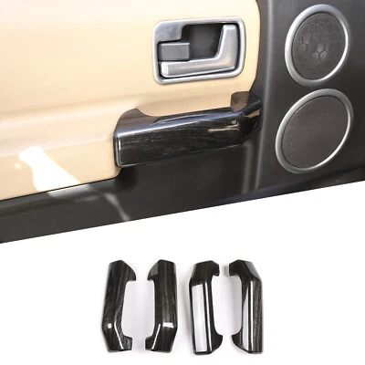 Cubierta de moldura de manija de puerta interior de grano de madera negra para Land Rover Discovery 3 04-2009 Foto 1 de 4