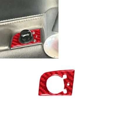 For Audi TT 2001-06 Red Carbon Fiber Interior Rearvew Mirror Switch Trim - Image 1 of 4