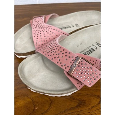 *RARE* NIB Birkenstock Madrid BS Rose Slide Sandals Rivets US10 EU43 Regular Fit - Image 1 of 4