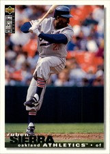 1995 Collector's Choice Oakland Athletics Baseball Card #135 Ruben Sierra