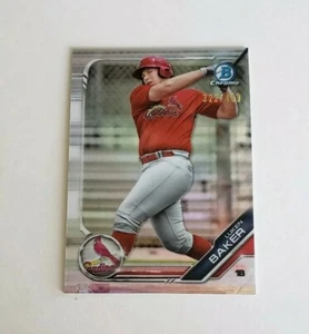2019 Bowman Chrome Prospects Refractors #BCP116 Luken Baker Sn 322/499 - Bild 1 von 2