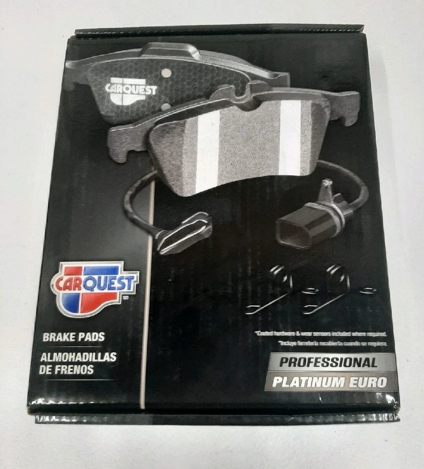 Professional Platinum front Brake Pads w/Hardware, Ceramic for Audi A4 2003-2009 - Imagem 1 de 4