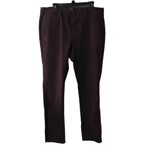 OLD NAVY ULTIMATE SLIM BURGUNDY CHINO PANTS MENS 36X32 - Picture 1 of 4
