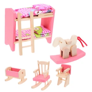 Natural House Furniture Set for Boy Girl Room Role Playing Toy - Picture 1 of 12