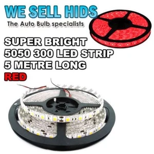 1x ROJO 5M 5050 SMD 300LED tira de luz casa de coche debajo del mostrador rollo palo en Reino Unido - Imagen 1 de 4