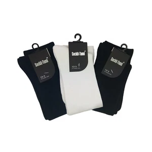 Girls School Knee High Cotton Socks Plain Colours 3 pair Pack - Picture 1 of 26