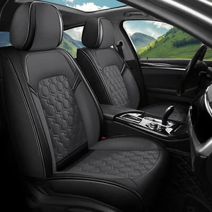 PU Leather For Honda Accord 2007-2017 Car Front&Rear 5-Seat Seat Cover Protector - Picture 1 of 11