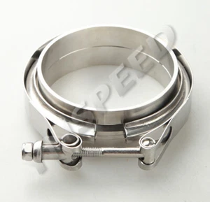 ENVÍO A EE. UU. 4"" Turbo tubo de escape V abrazadera de banda acero inoxidable con 2 bridas - Imagen 1 de 12