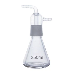 Lab Glass Buffer Bottle Gas Washing Flask Heavy Wall Chemistry Glassware - Picture 1 of 12