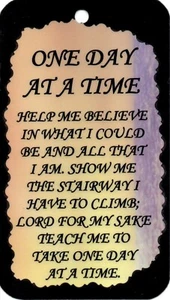 1030 One Day At A Time Inspirational Saying Sign Magnet Christian Gift - Picture 1 of 6