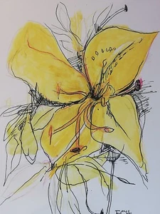 Dessin encre de Chine et aquarelle / Signature à identifier - Foto 1 di 10