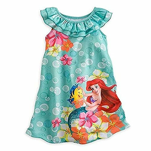 Disney The Little Mermaid Ariel and Flounder Girl's Nightgown, Nightshirt Size 4 - Image 1 of 1