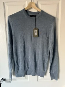 Allsaints BNWT Mode Merino Haze Blue Crew Jumper Small All Saints - Picture 1 of 11