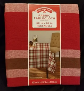 Holiday Time Holiday Fabric Plaid Tablecloth - 60" x 102" - Picture 1 of 4