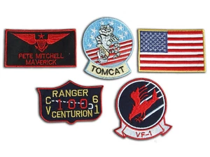 Captain Pete Mitchell TOP  2 New Movie NAVY VX31 Squadron Patch Set - Picture 1 of 2