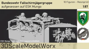 Bundeswehr Fallschirmjäger Gruppe aufgessen auf Mungo 1:87 IdZ (ES) 10 Figuren - Bild 1 von 10