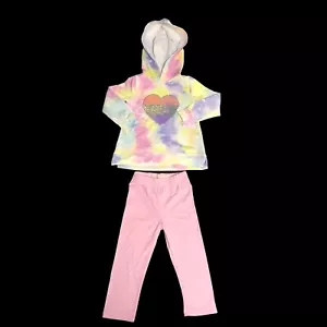 Btween Baby Girl's Fleece Hoodie & Leggings Outfit Set Size 12-24M Lavender/Pink - Picture 1 of 9