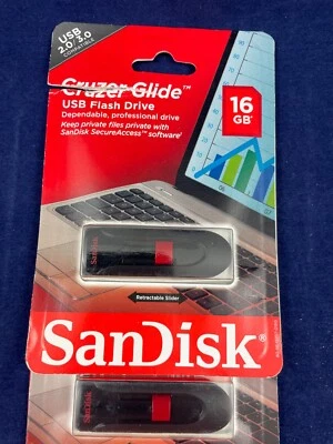 SanDisk SDCZ60-016G-AW46 16GB USB 3.0 Flash Drive  3 Pack - Image 1 of 4