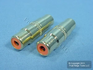 2 conectores acoplador Leviton ORO RCA hembra/hembra empalmadora en línea C5255-GO - Imagen 1 de 4