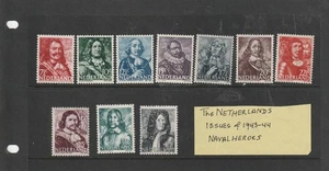 Netherlands 1943-44 - Famous Admirals ,Sea Heroes, postage stamps - Picture 1 of 1