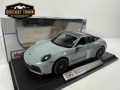 1:18 Maisto Porsche 911 Targa 4 GTS (992.2) en Gris Diecast Model Car Foto 1 de 4