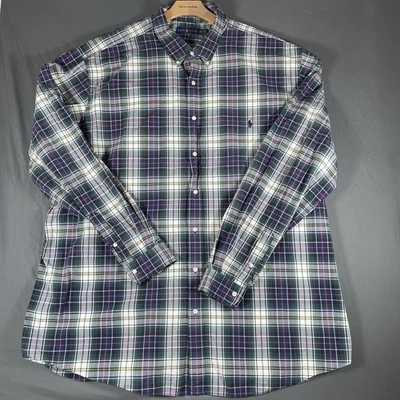 Ralph Lauren Button Down Shirt Men’s 4XLT (TALL) Long Sleeve Plaid Preppy Golf - Image 1 of 4