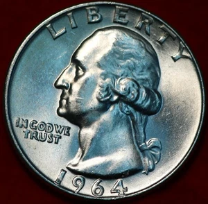Uncirculated 1964-D Denver Mint Silver Washington Quarter - Picture 1 of 2