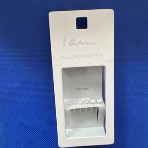 3 PAAR SET I Am Sterling Silber 0,925 Zirkonia Ohrstecker NEU VERSIEGELTE BOX - Bild 1 von 7