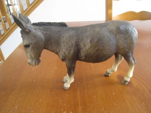 Traditional - Vintage Gray Standing Donkey / Burro Plastic Figurine - Picture 1 of 4